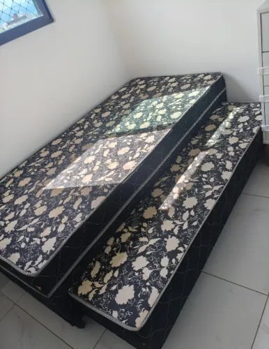 Cama solteiro com auxiliar bicama