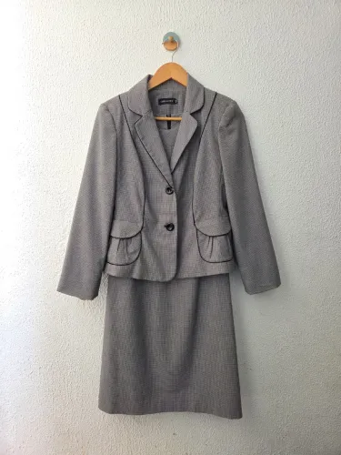 Conjunto Alfaiataria blazer e vestido pied poule Gregory 42