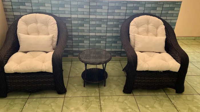 Conjunto de poltronas de vime