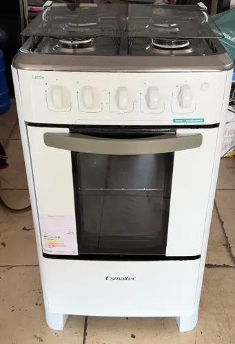 Fogão 4 bocas esmaltec seminovo acendimento automático usado barato conservado