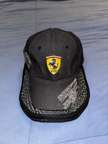 Boné Ferrari Preto Original Vintage Raro  - Linha Heritage - Referência 1939 Maranello 