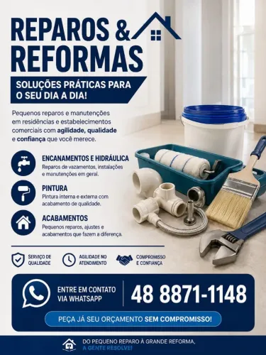 Faço reparos e pinturas