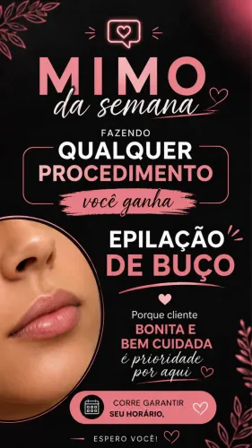 Faça a sobrancelha e ganhe a epilação do buço 