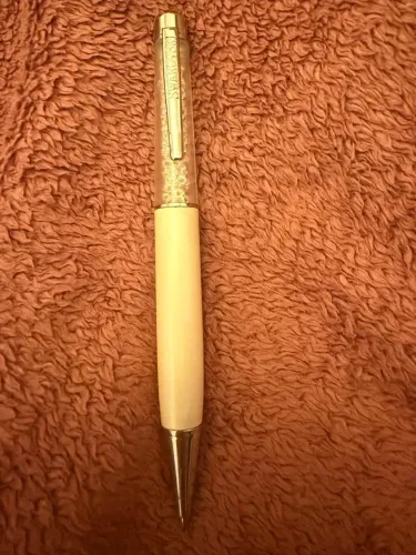 caneta swarovski esferográfica branca