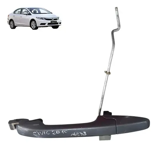 Macaneta Externa Traseira Lado Esquerdo New Civic 2011 3 Cinza Traseira