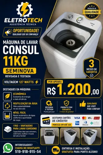 Máquinade lavar  Consul 11kg
