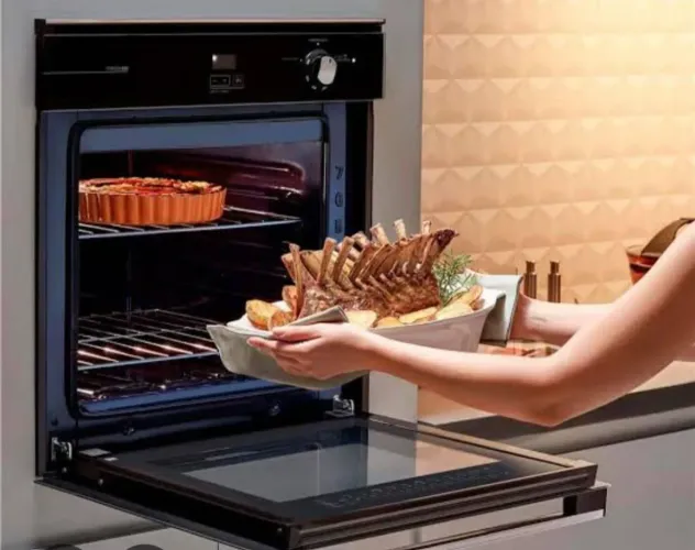 Forno a gás embutido Cooktop e exaustor
