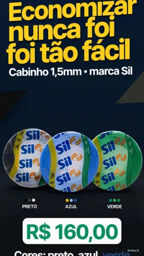 Cabinho 2,5mm marca Sil