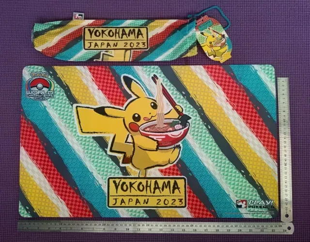 Playmat Pikachu mundial Yokohama 2023 produto novo e original do Japão