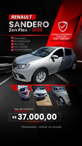 Renault Sandero Zen Flex 1.0 12V 5P Mec. 2020