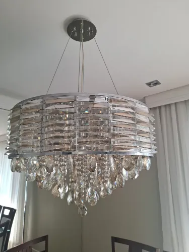 Lustre de cristais 70cm