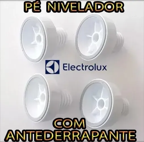 Pé Nivelador Antiderrapante Para todas as Lavadoras Electrolux Kit 4 Unidades
