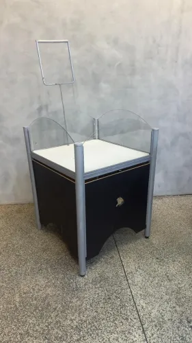 Banca de Vidro Com Madeira VR-150/ AT-100