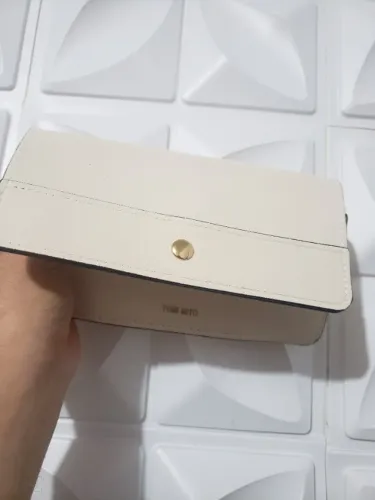 Bolsa Feminina Mini Transversal Bege com Corrente Dourada para Celular - Bolsa Nova