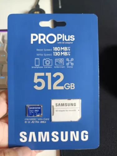Cartão Micro SD Samsung Pro Plus 512Gb