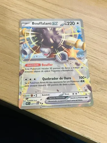 CARTAS Pokémom RD #077/086 Fogo Branco (2025) Bouffalant ex