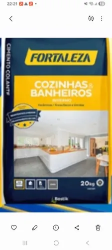 Argamassa banheiro e cozinha pra área molha