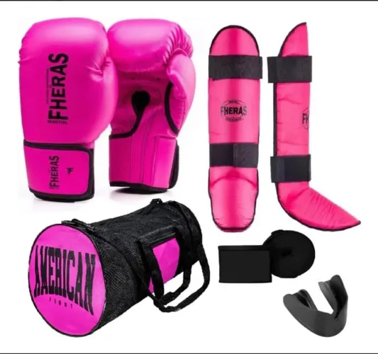 Kit Muay Thai Box Feras - Semi Novo - Tamanho 10oz