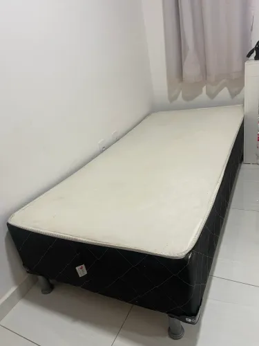 CAMA BOX + COLCHÃO ORTOBOM D45 SOLTEIRO 