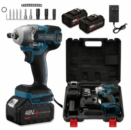 Chave de Impacto 48V Super Forte | 2 Baterias 10 Células