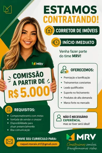Vaga pra corretor de imóveis