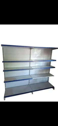 Conjunto gôndolas (prateleiras de mercado)<br>Marca Amapá.<br>Medidas larguras 93 cm x 1,70 cm.