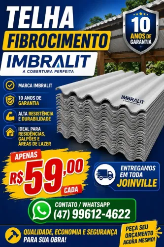 Telha fibrocimento 6mm