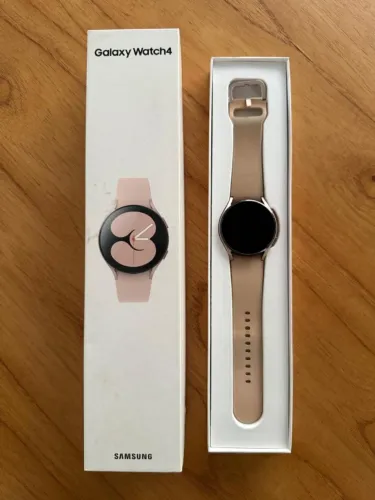 Samsung Galaxy Watch 4 40mm Rosê Rosa com Caixa, Cabo, Completo