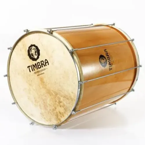 Surdo Samba De 18 Pol. X 55 Cm Madeira Pele Animal Empachada