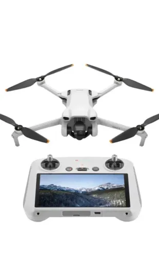 Drone DJI mini 3 controle com tela e 3 baterias