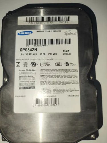 HD Samsung para (ide) 80 gb