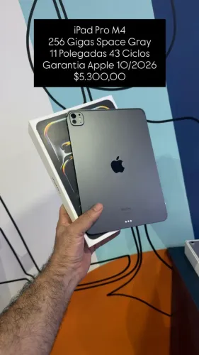 iPad Pro M4/ 256GB Space Gray / 11 Polegadas 43 ciclos / Garantia Apple 10/2026 / $5.300