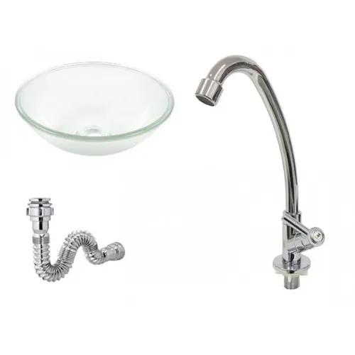 Kit Cuba de Vidro para Lavabo - Consulte: