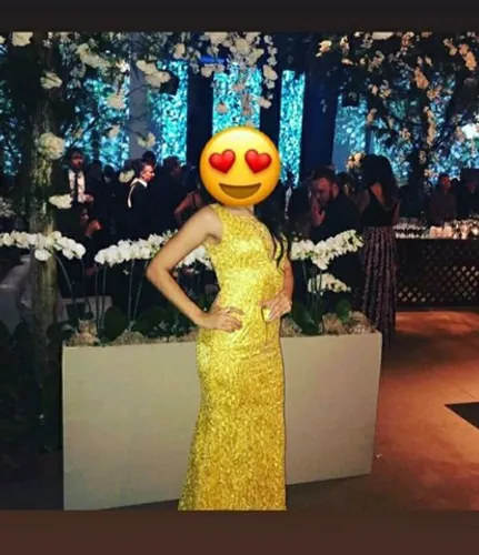 Vestido amarelo Madrinha 