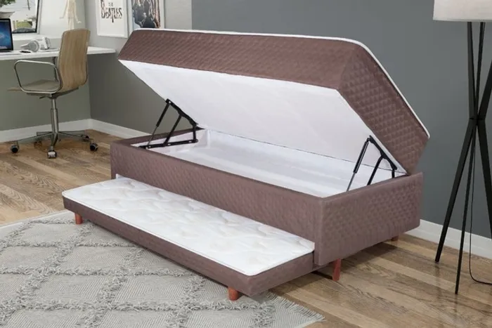 Quarto cama bibox solteiro com colchão