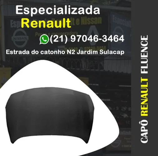 Capô dianteiro Fluence 2010 até 2014.