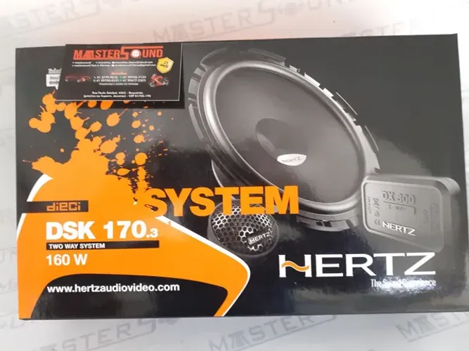Kit 2 vias. Hertz. DSK 170.3. Italiano. 6", 160RMS. Garantia. Novo. Instalado.