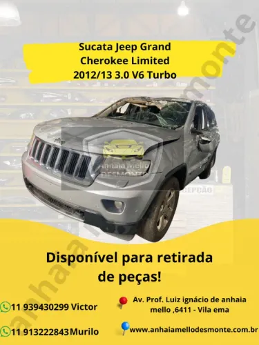 Sucata Jeep Grand Cherokee Limited 2012/13 3.0 V6 Turbo
