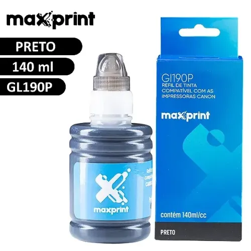 Tinta de Impressora Canon Gl190 Preto Compatível G1100 G2100 G3100 G3102 G4100 