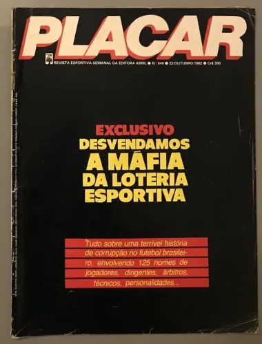 Revista Placar 1982 1992 1993 - Máfia da Loteria + Ranking + Torcidas