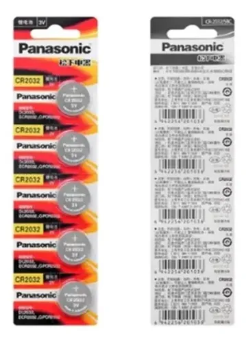 Panasonic CR2032 pilha botão kit de 5 unidades