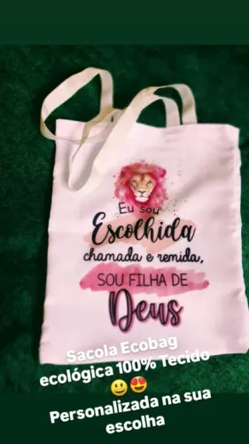 Sacola Ecobag Ecológica Personalizada - Escolhida e Remida