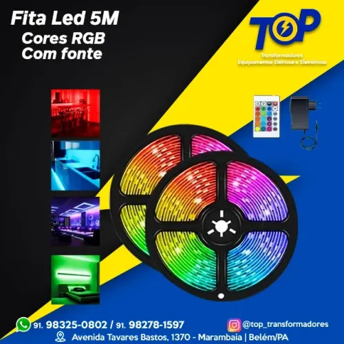 Fita led RGB 5050 com fonte