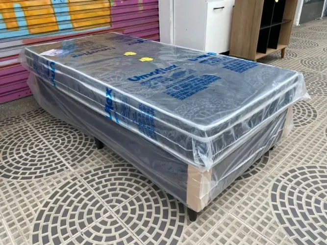 Conjunto box solteiro, mola ensacada em oferta!!