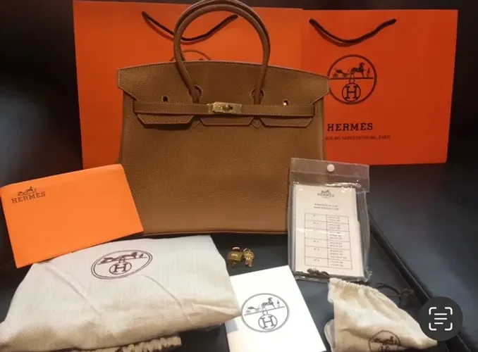 Bolsa Hermès Birkin 35 Gold Epsom