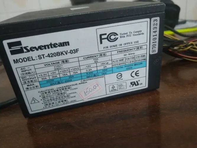Fonte Pc Seventeam 420W - Funcionando!