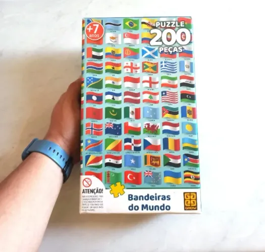 Quebra Cabeça 200 Peças Bandeiras