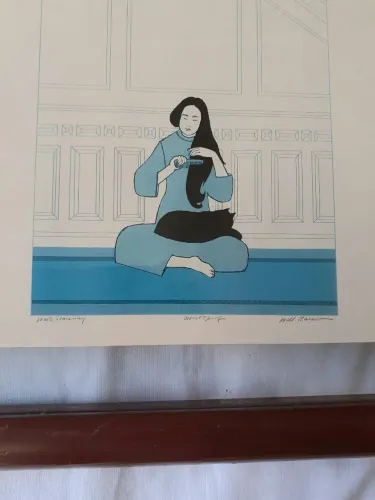 Gravura de Will Barnet - White Stairway