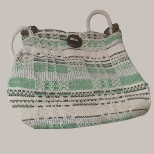 BOLSA DE TECIDO ALGODÃO CRÚ- PRAIA- SEMINOVA