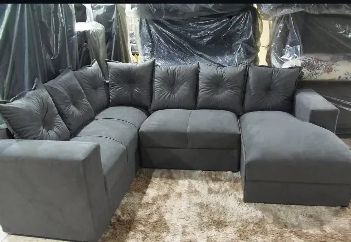 Sofá Canto com Chaise 6 lugares - Cinza ultima peça , novo direto da fábrica